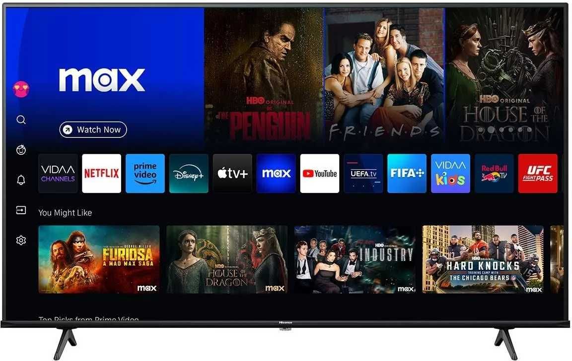 HIT QLED 65 Hisense 4K Smart TV VIDAA Netflix Disney NOWY!