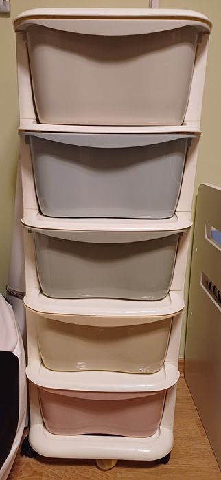 Organizer, regał, pojemniki na zabawki na kółkach