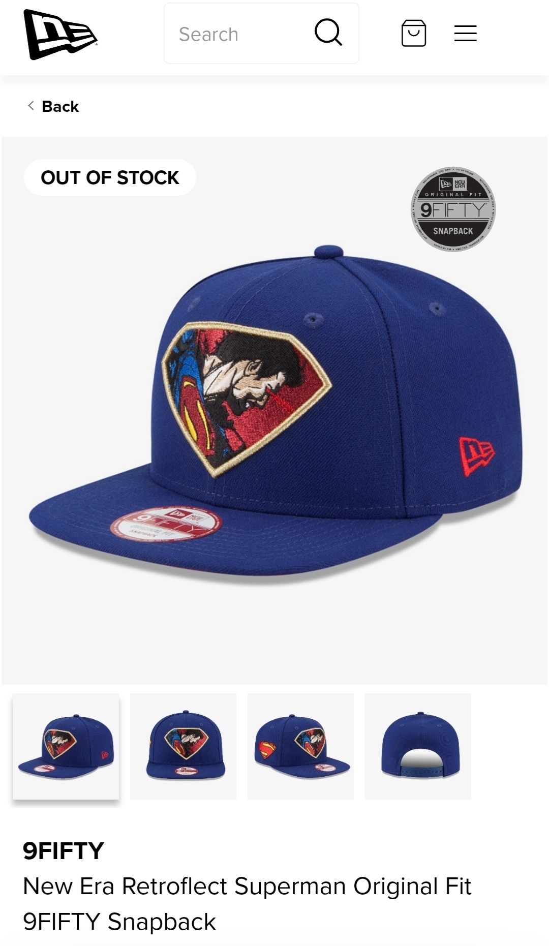 Czapka New Era Retroflect Superman M/L Nowa