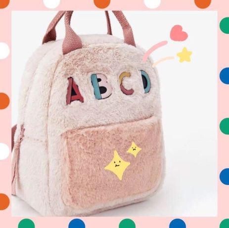 Zara плюшевый рюкзак для девочек, меховая милая сумка