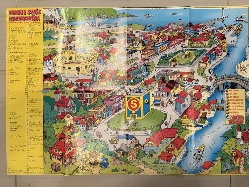 Kaczor Donald plakat Zbuduj swoj Kaczogród - Stan kolekcjonerski