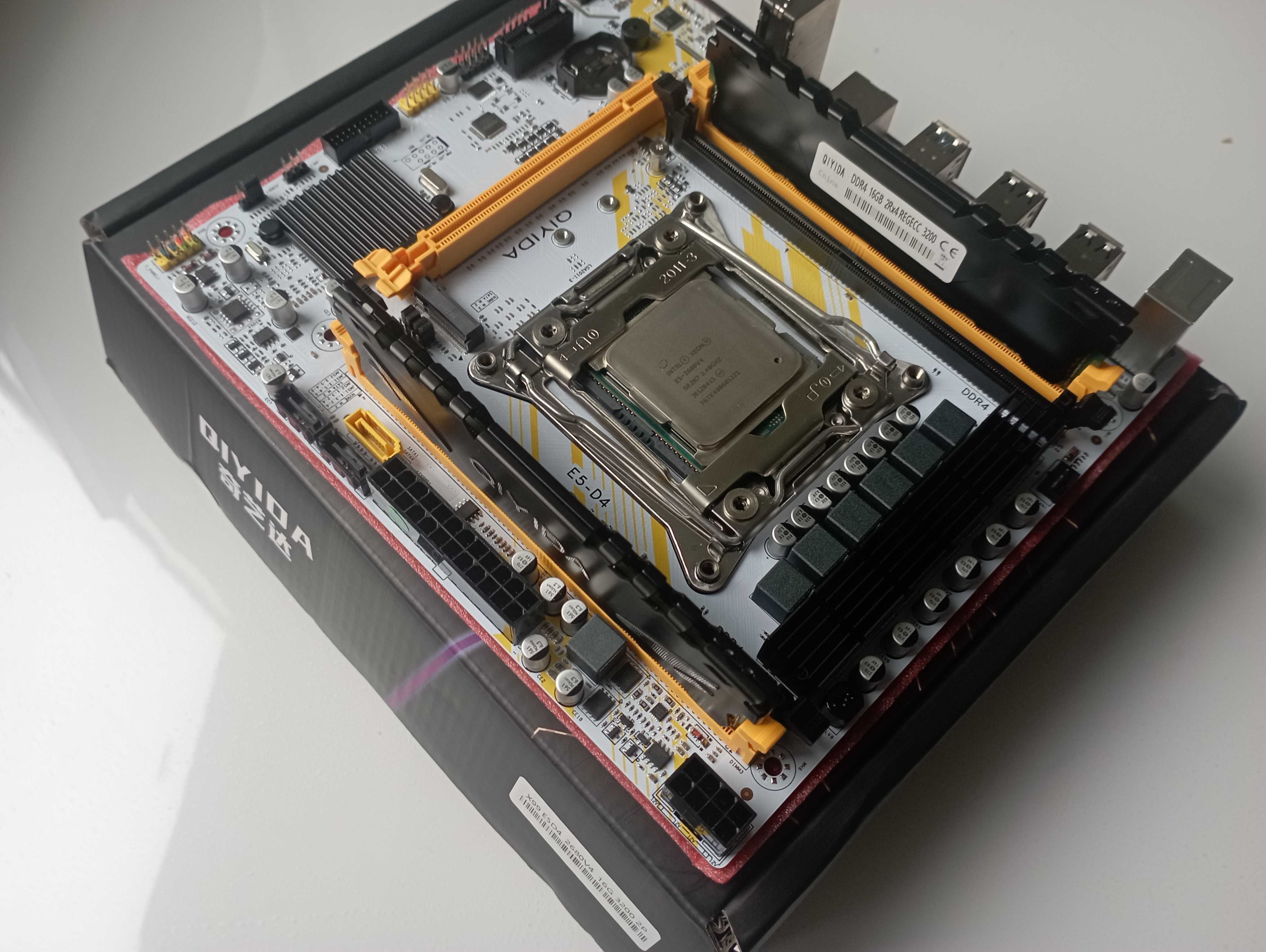 Потужний ігровий комплект Qiyida E5-H5 + Xeon 2680v4 + ddr4 16/32gb