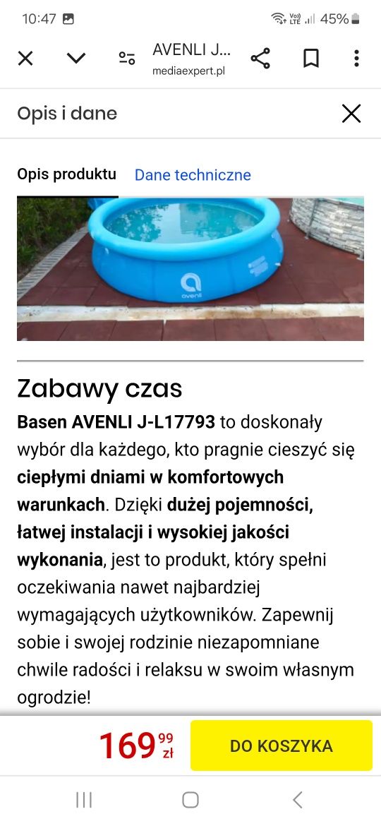Basen rozporowy 300x76 cm nowy.