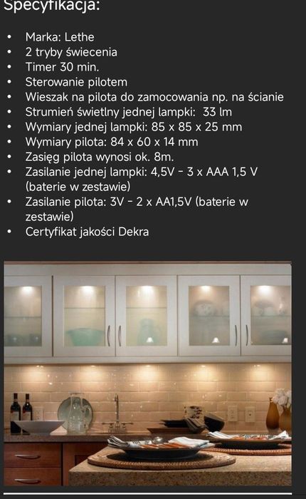 Lampki podszafkowe LED