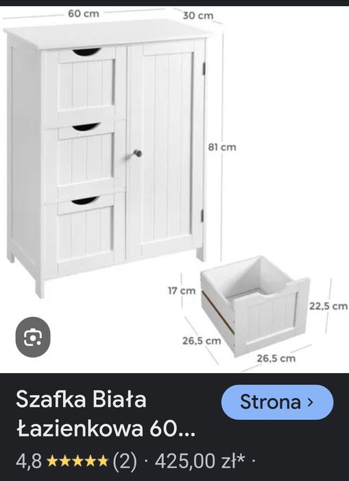 Biała szafka stojąca komoda