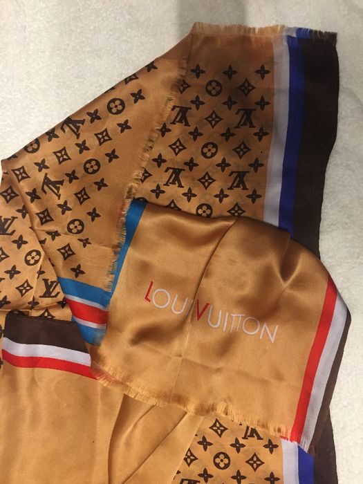 Louis vuitton chusta szal apaszka silk duża jedwab