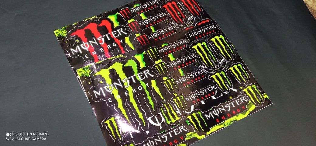 Наклейки на блокнот стикер паки спонсорские журнальные monster energy