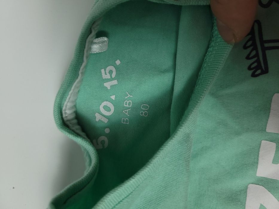 Komplet na lato dla chłopca r. 80, body i rampers