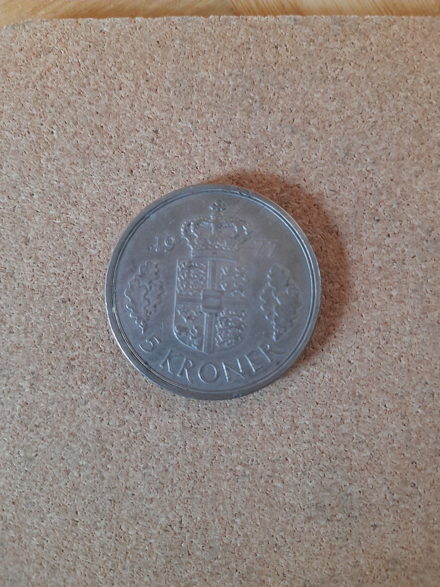 Moneta 5 koron duńskich 1977