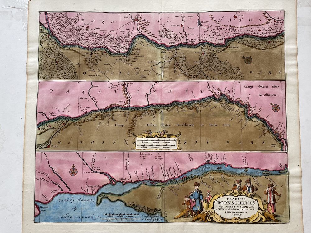Антикварна карта Дніпра 1643