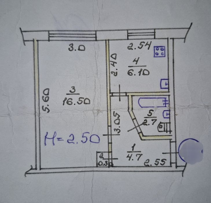 Продаж 1-но кімнатної квартири. Дружба.