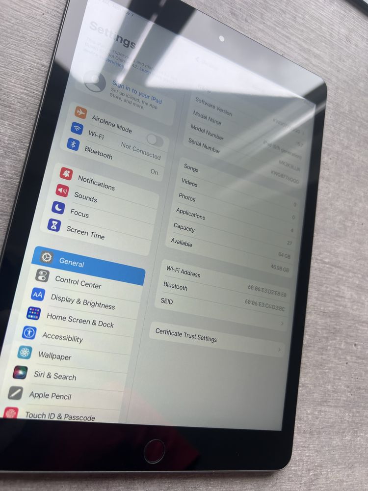 iPad 9 покол. 2021р. 64GB. Space Grey. Гарантія