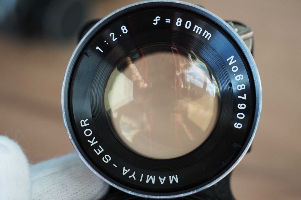 Mamiya C330 + 80mm f2.8 blue dot 6x6 aparat analogowy średnioformatowy