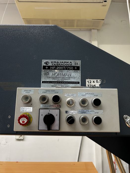 Krajarka taśmowa Hoffman HF-200T/750, nóż krojczy taśmowy