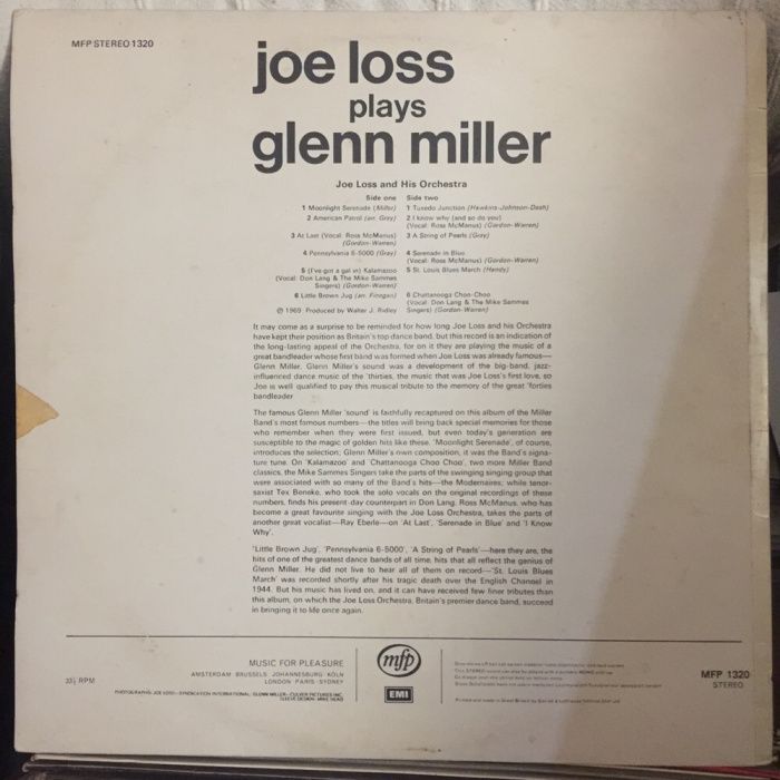 Vinil Joe Loss plays Glenn Miller - 1969