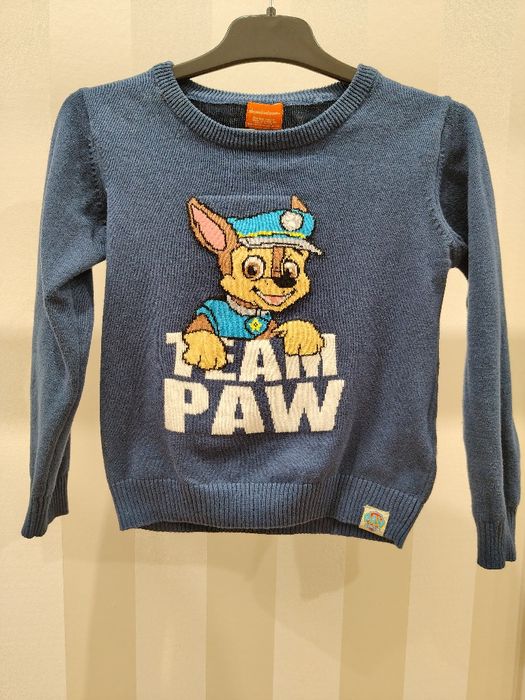 Cienki granatowy sweterek chłopiecy Psi Patrol, Cool Club rozm. 110