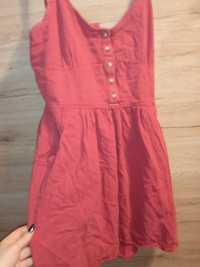 czerwony kostium sukienka z wiązaniem na plecach