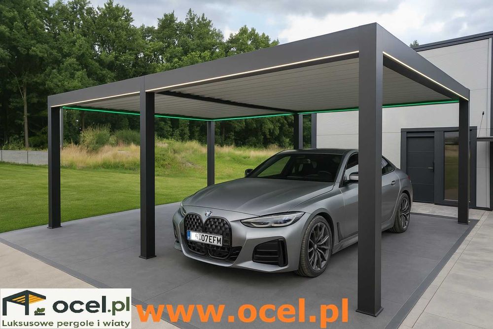 Carport – ochroniarz Twojego auta 24/7, bez przerw na kawę od Ocel.pl