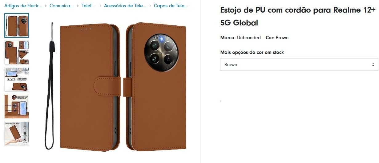 Estojo (capa) para Realme 12+ 5G Global
