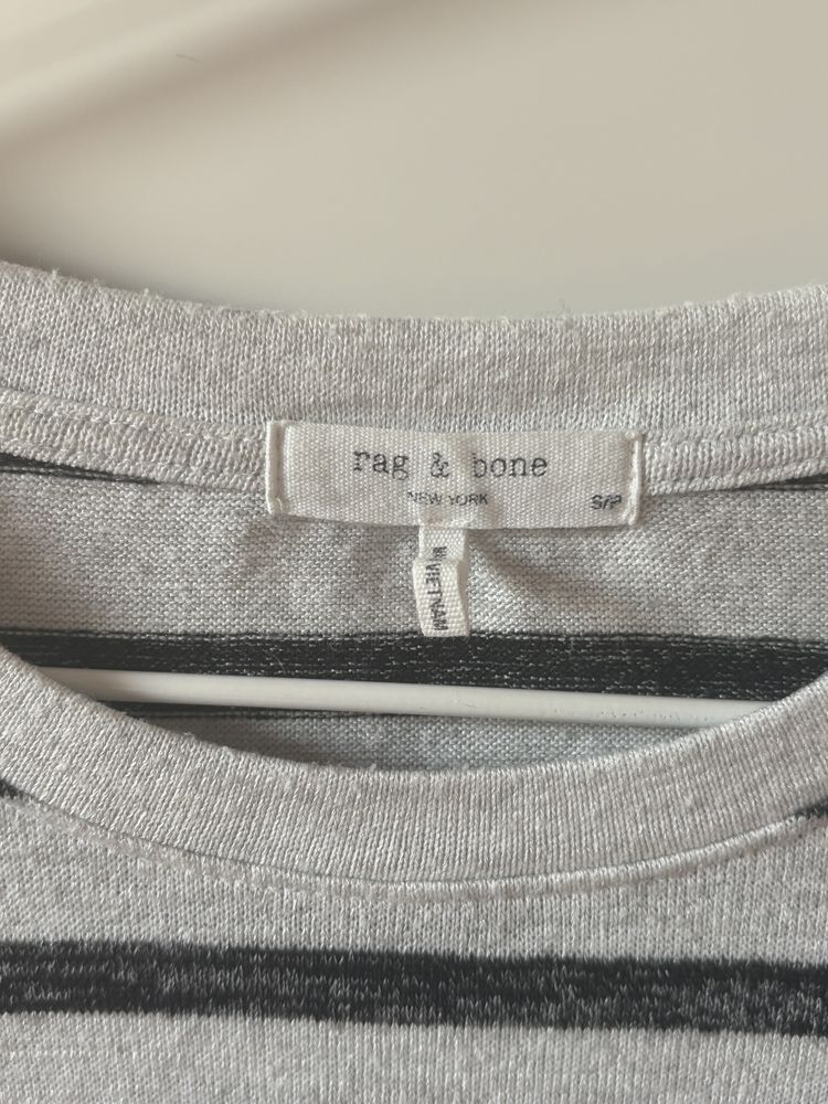 koszulka rag & bone w paski z krótkim rękawem