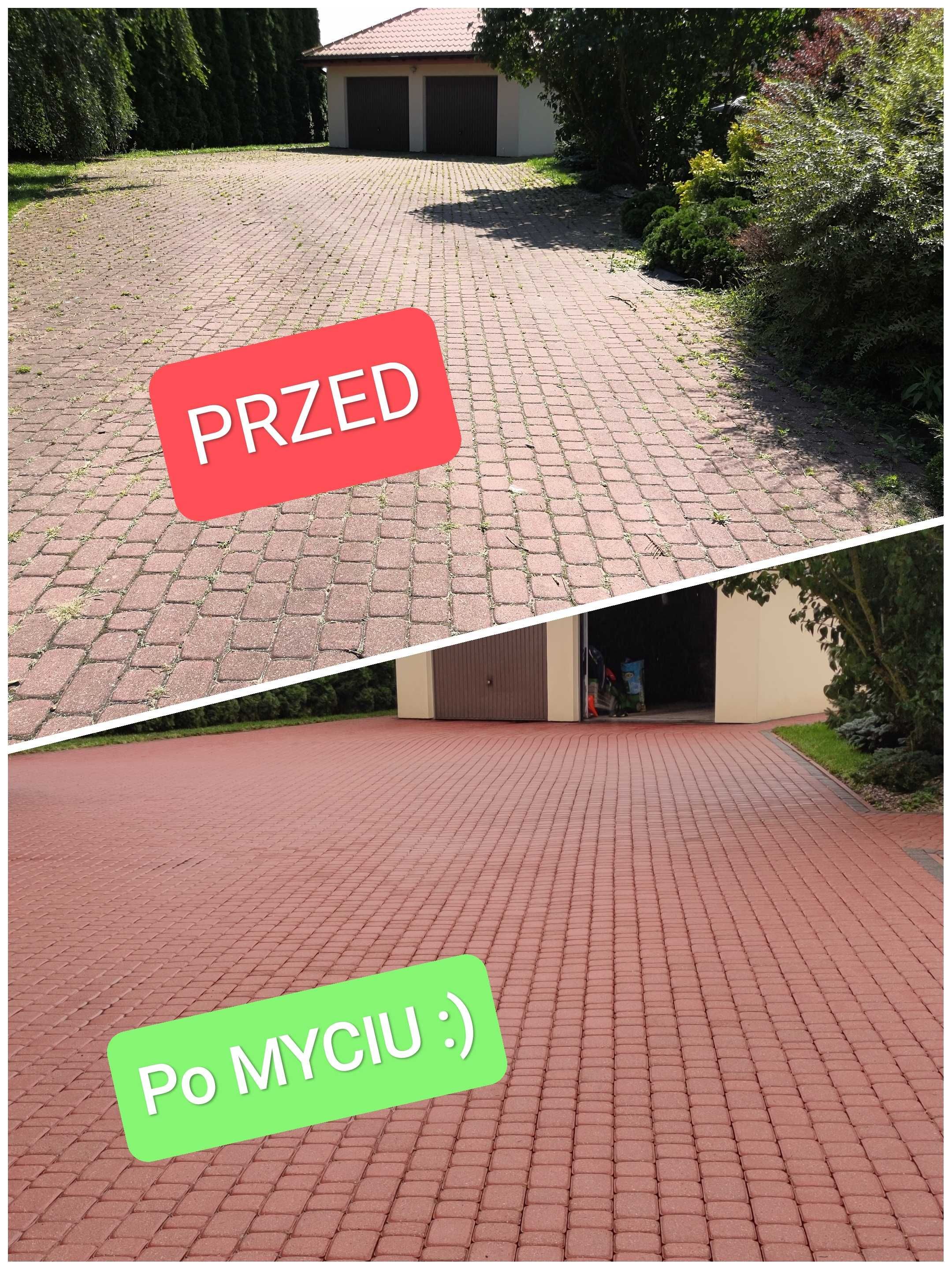 Mycie Czyszczenie Kostki Brukowej / Tarasów / Ogrodzeń