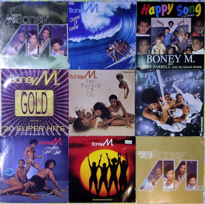 Boney M - Вінілові платівки.Альбоми,хіти.1976/77/78/79/80/81/84/86/93