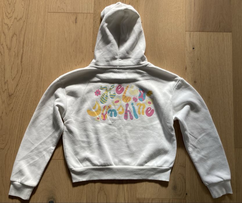 Bluza z kapturem rozpinana biała Reserved r. 152