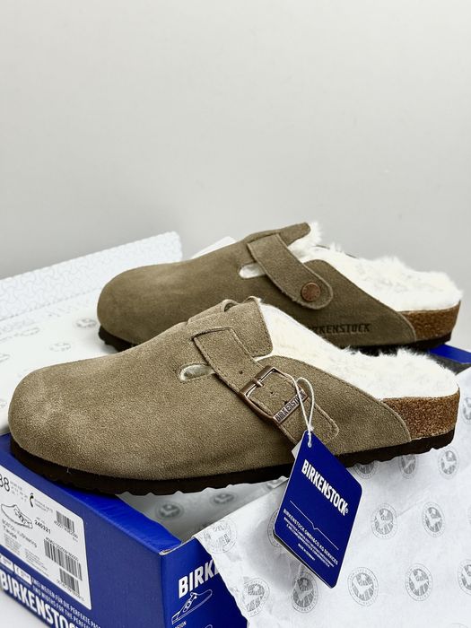 Клоги хутро Birkenstock boston shearling шльопанці  біркеншток хутро