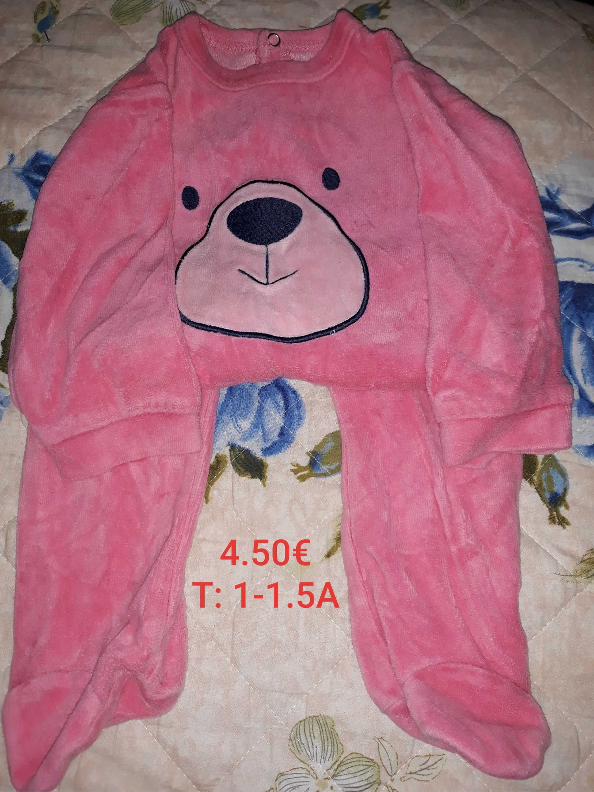 Roupa de menina, tamanho 1 a 1.5 anos.