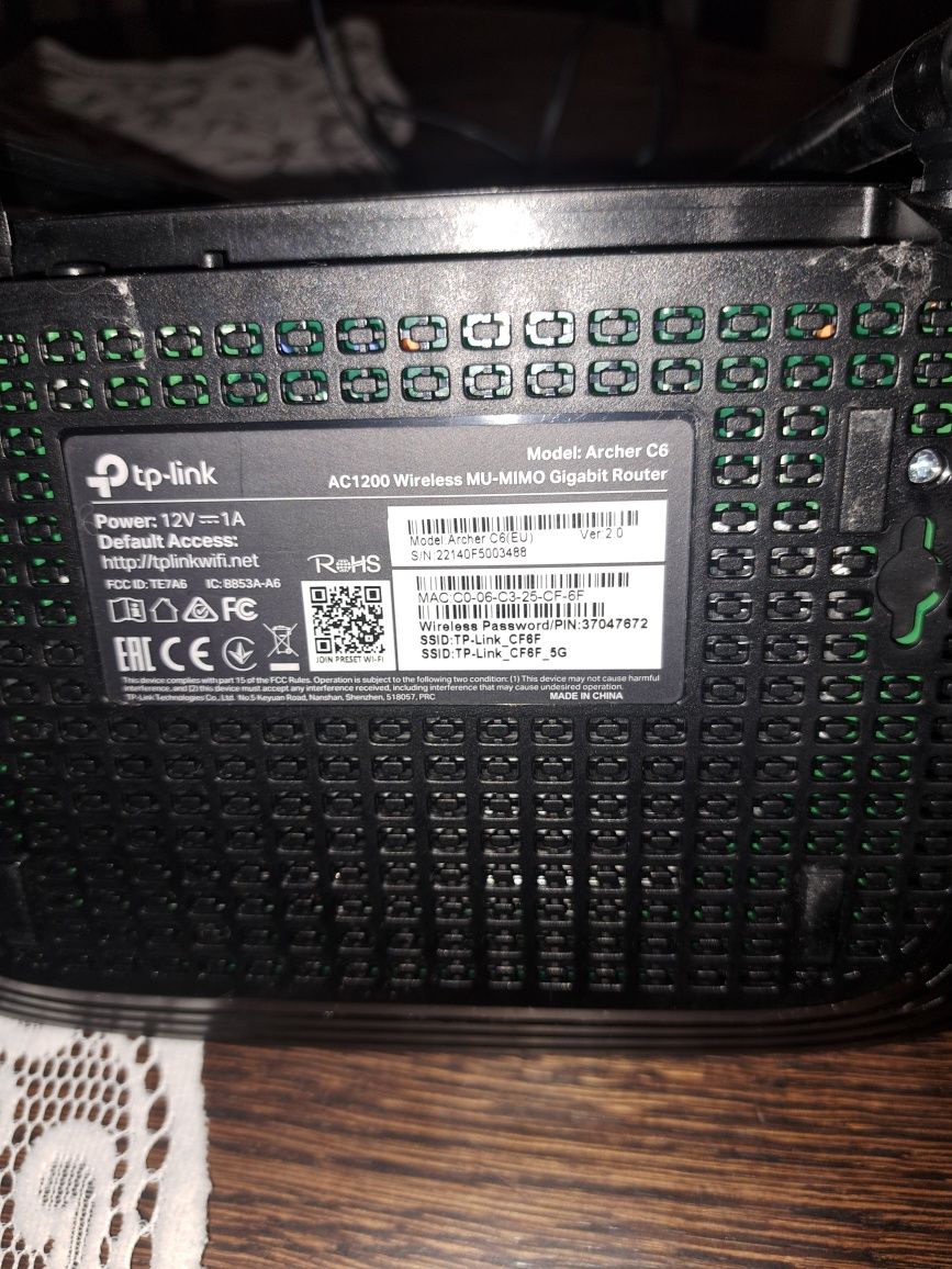 Router TP-Link Archer A6 AC1200