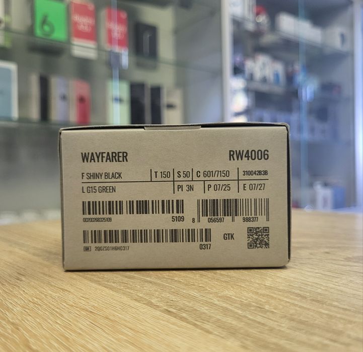 Ray-Ban Meta Wayfarer Shiny Black Frame/G15 Green Нові! Магазин!