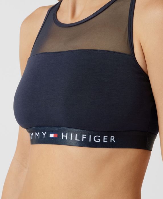 Granatowy stanik, biustonosz, top sportowy bralette,  Tommy Hilfiger