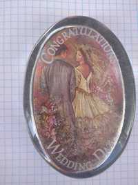 Стеклянный сувенир Congratulation Wedding Day. Англия