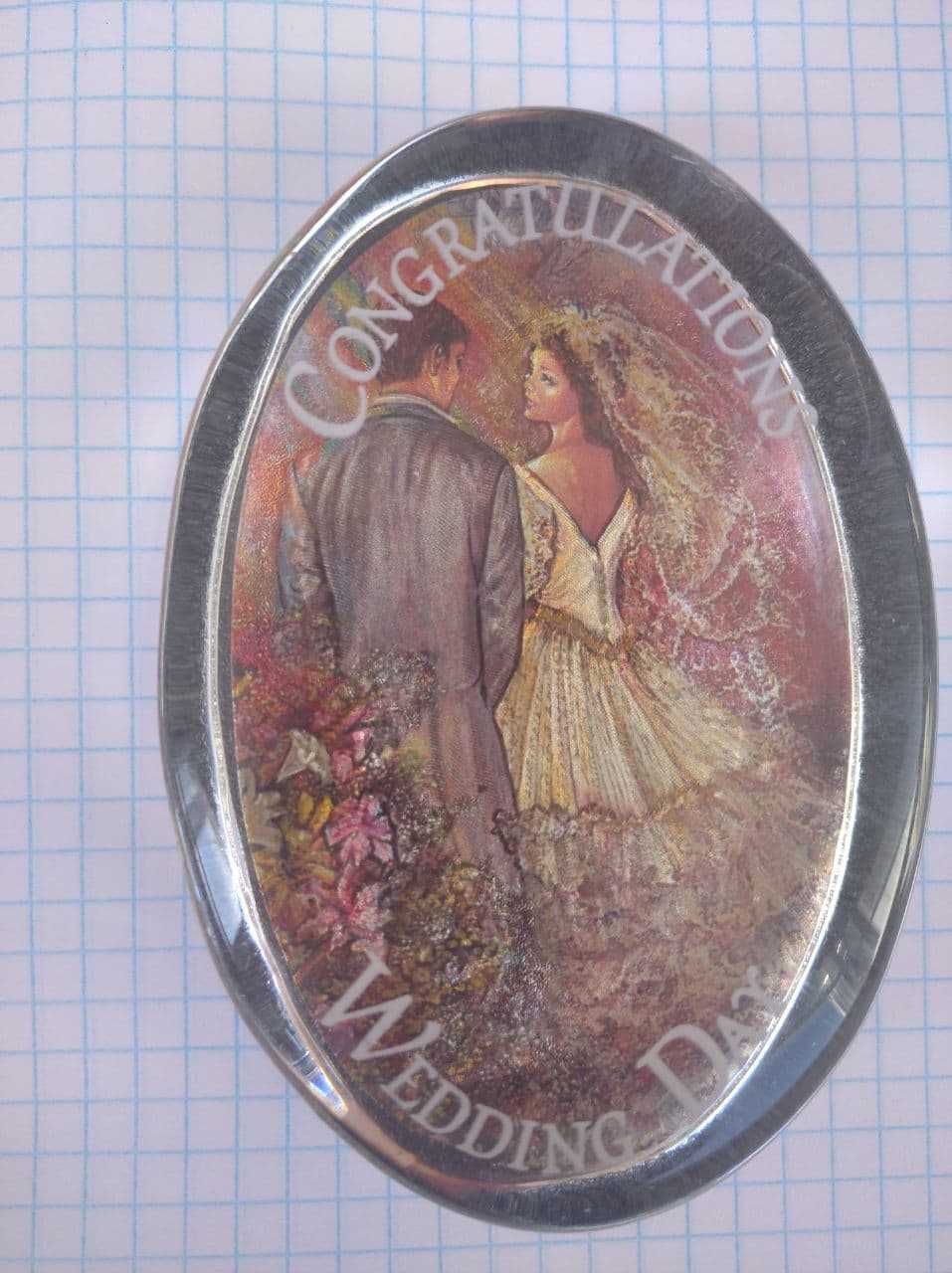 Стеклянный сувенир Congratulation Wedding Day. Англия