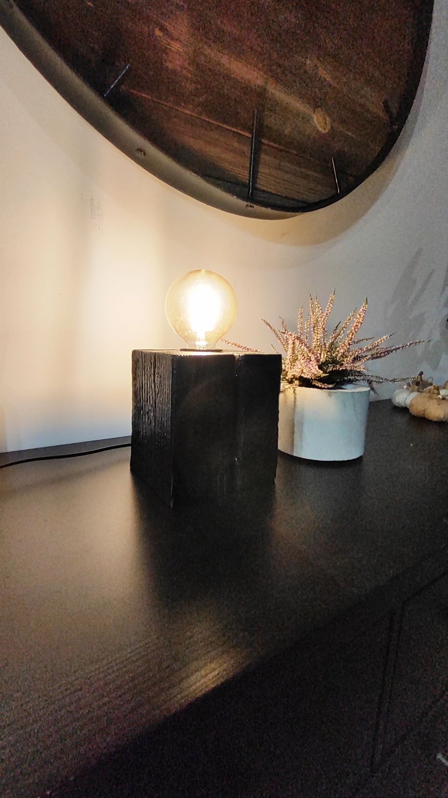 Lampka nocna, lampa , loft ręcznie robiona