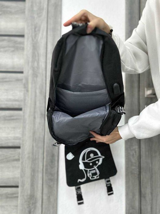 Шкільна СУМКА з підсвіткою! РЮКЗАК з навушниками + павербанк! Портфель