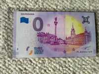 Banknot 0 Euro souvenir Warszawa 2019