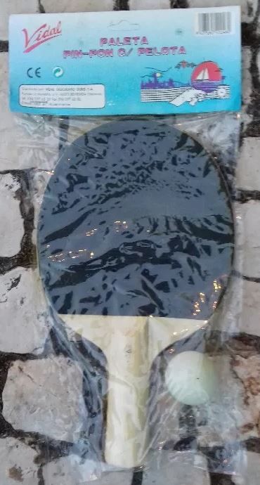 Raquete de Pngo-Pong Vintage anos 70 (na embalagem original)