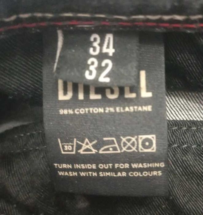 Diesel tapered 3432 czarne jeansy męskie