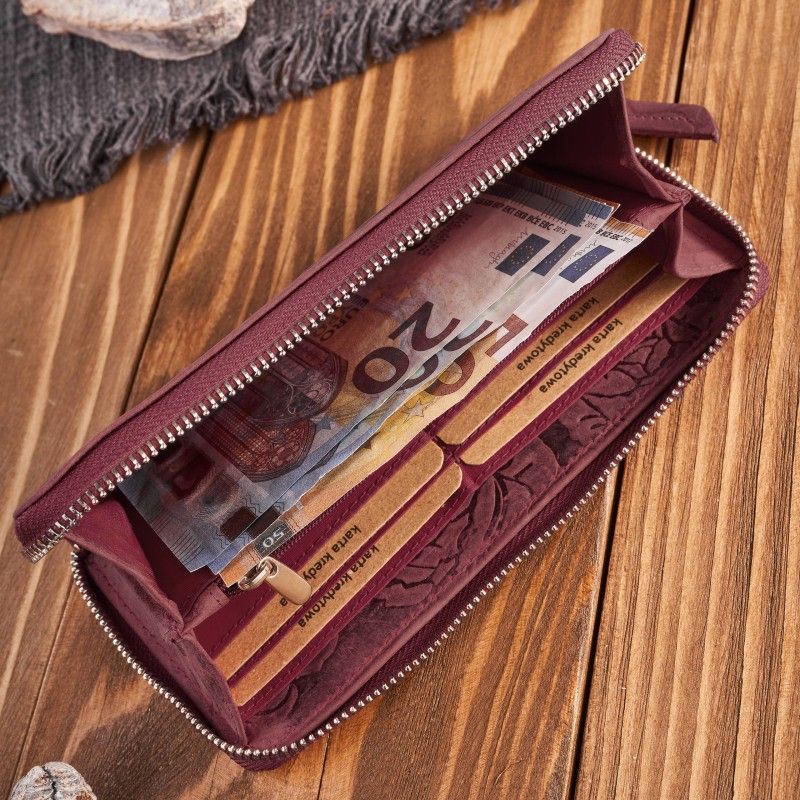 portfel damski skórzany rfid w kwiaty vintage paolo peruzzi t-115-hch