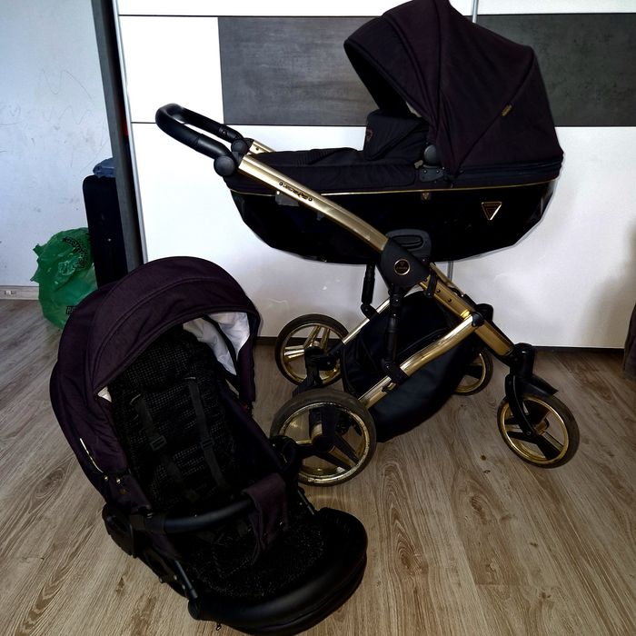 Wózek Junama S-Line czarno/ złoty