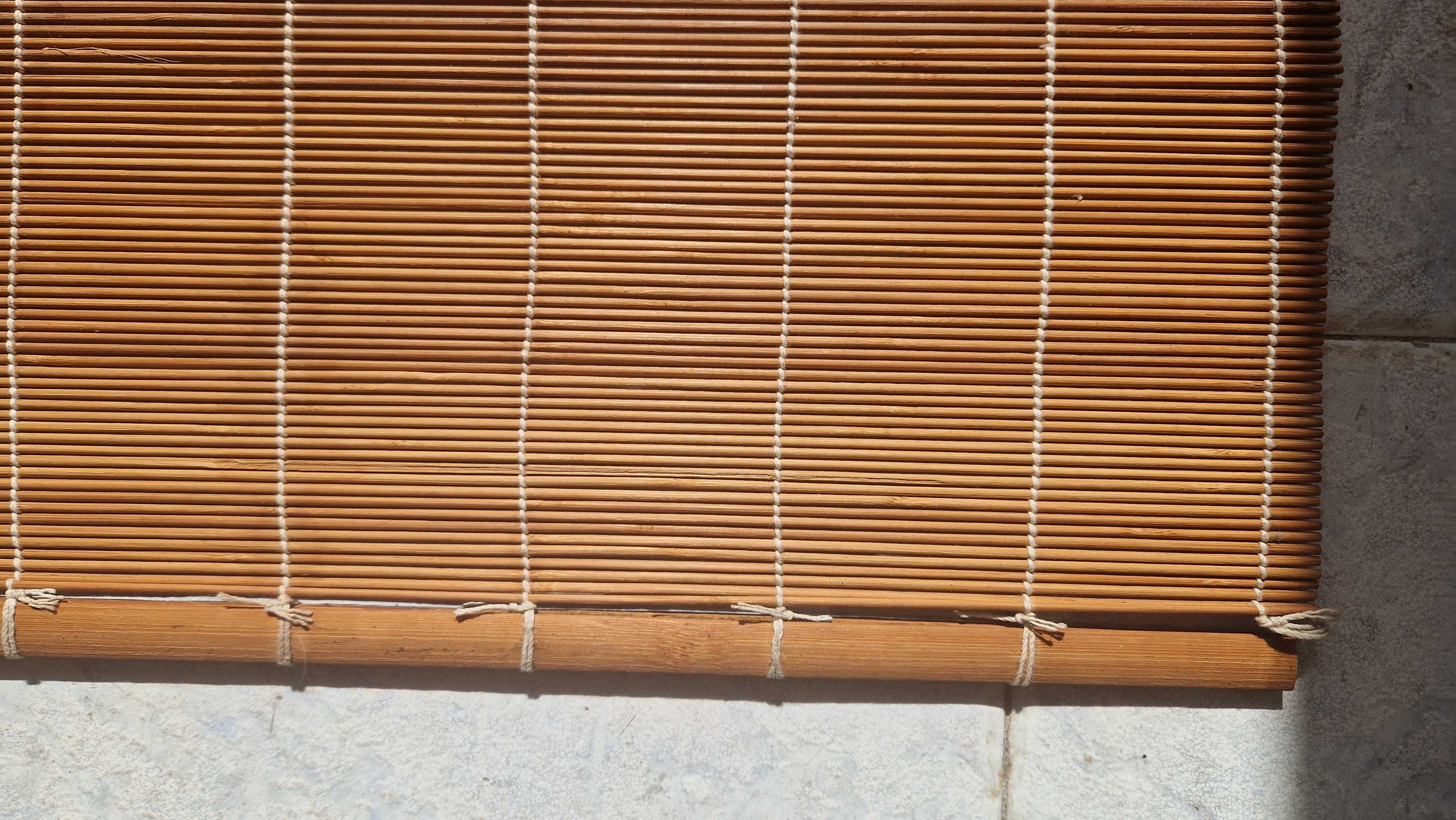 Estor / persiana de palhinha castanho