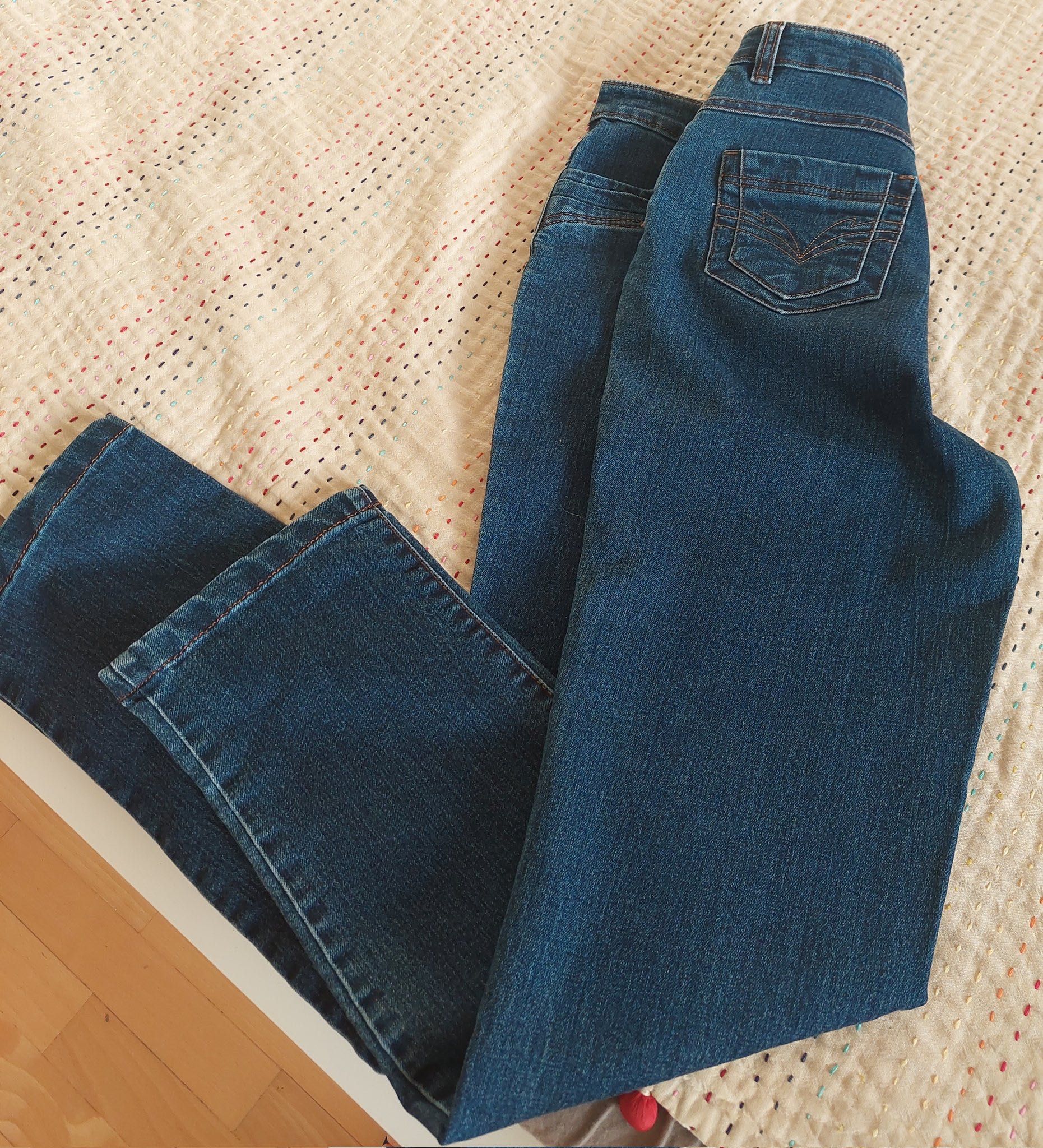Damskie spodnie jeans rozmiar 36 niebieskie klasyczne stan idealny