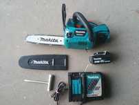 Piła łańcuchowa Makita DUC 254 + aku 6,0 ah + szybka ładowarka