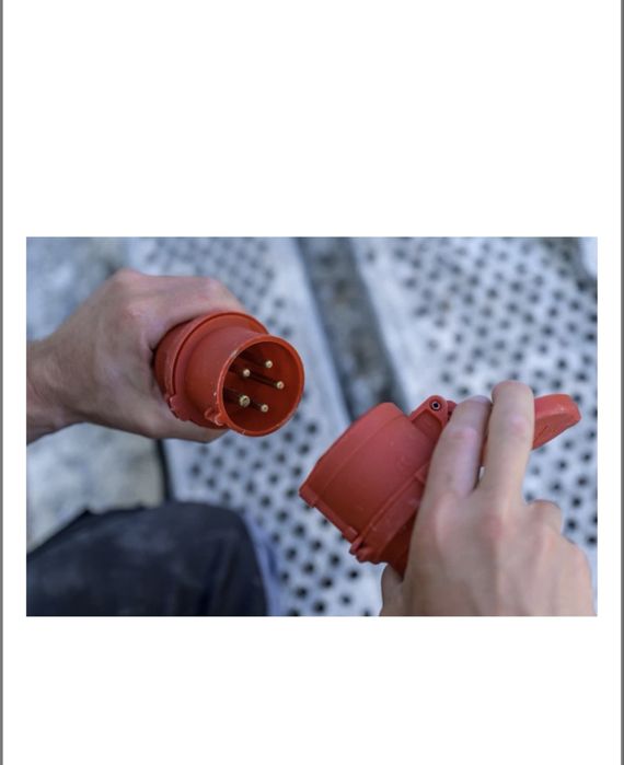 Новий силовий кабель Brennenstuhl вилка та розетка CEE 32А 400В 10 м