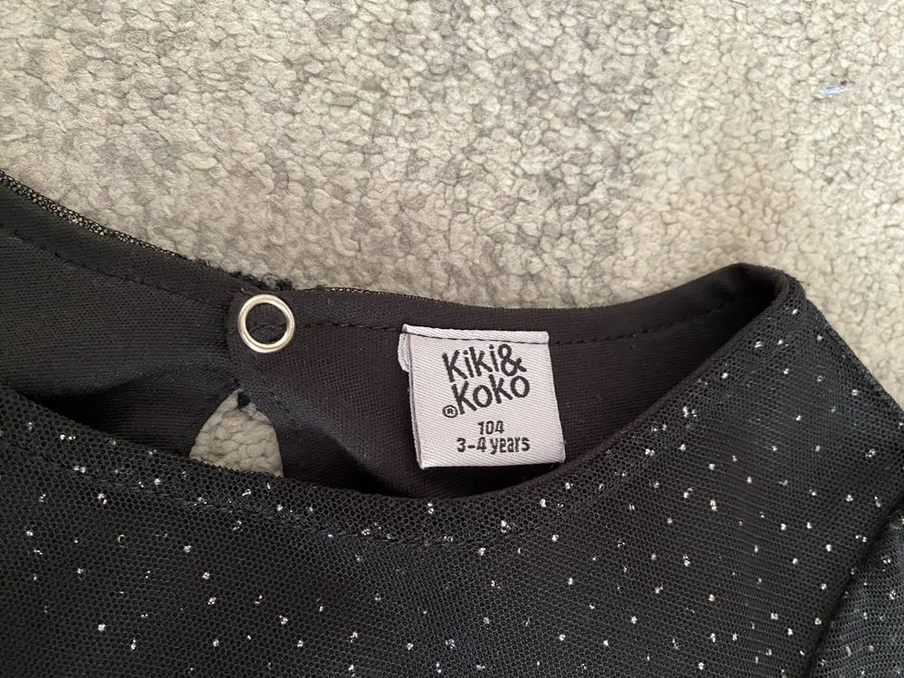 Sukienka czarna, elegancka r.104 na ok.3/4 lata dla dziewczynki f. Kik
