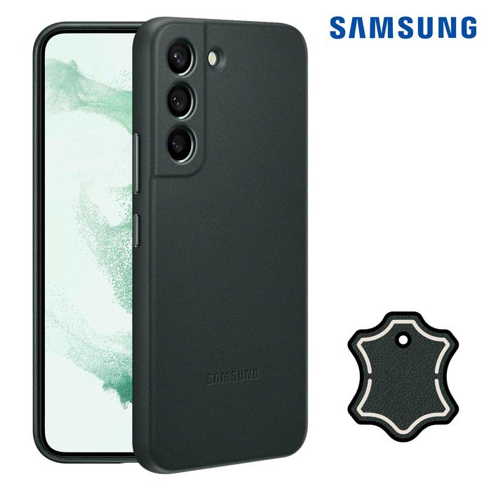 Capa Samsung S22 original em couro preto