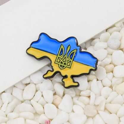 Значок Україна карта тризуб