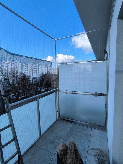 Siatka na ptaki na balkon dla kota, gołębie, Sprzątanie balkonu kolce