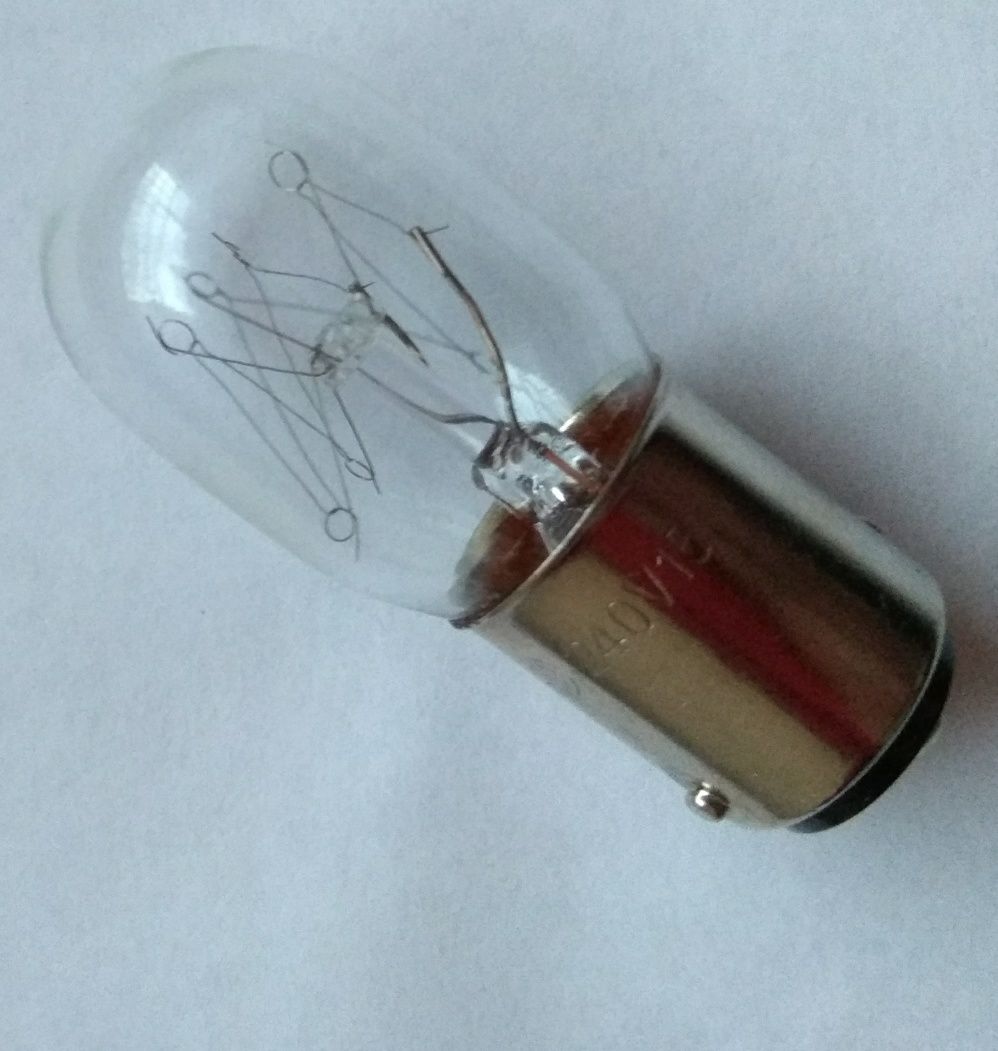 Лампочка для швейной машины 240В 15Вт двухконтактная
